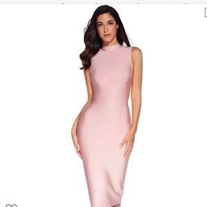 Bandage pink dress